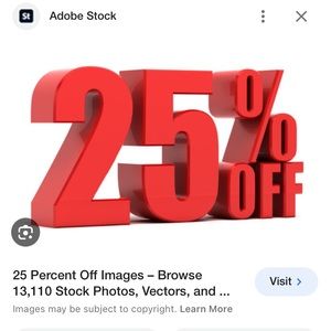 25% off 2 or more items